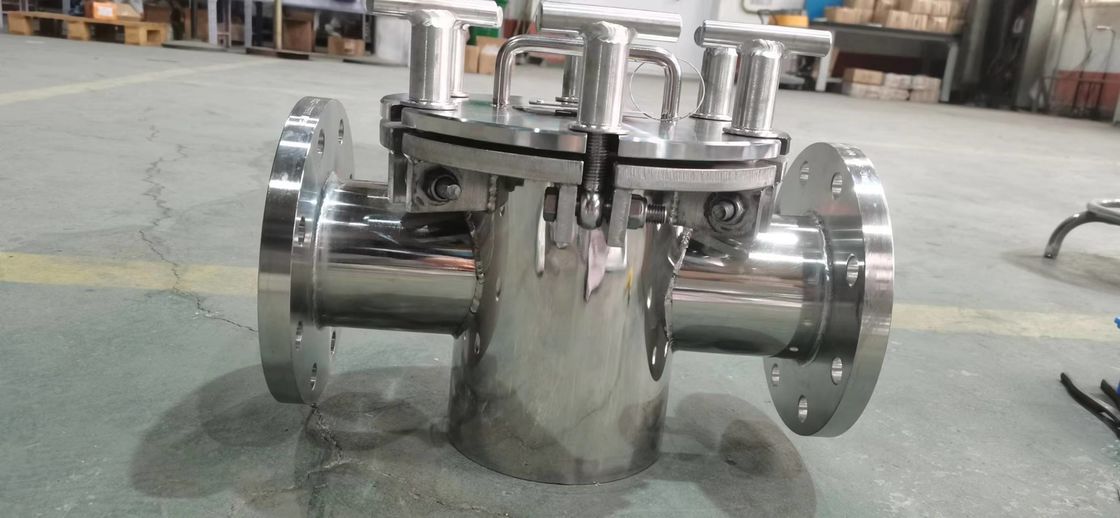 Sıvı boru hattı tipi kalıcı mıknatıs ayırıcı demir ayırıcı makinesi 304SS 316SS Ti Shell